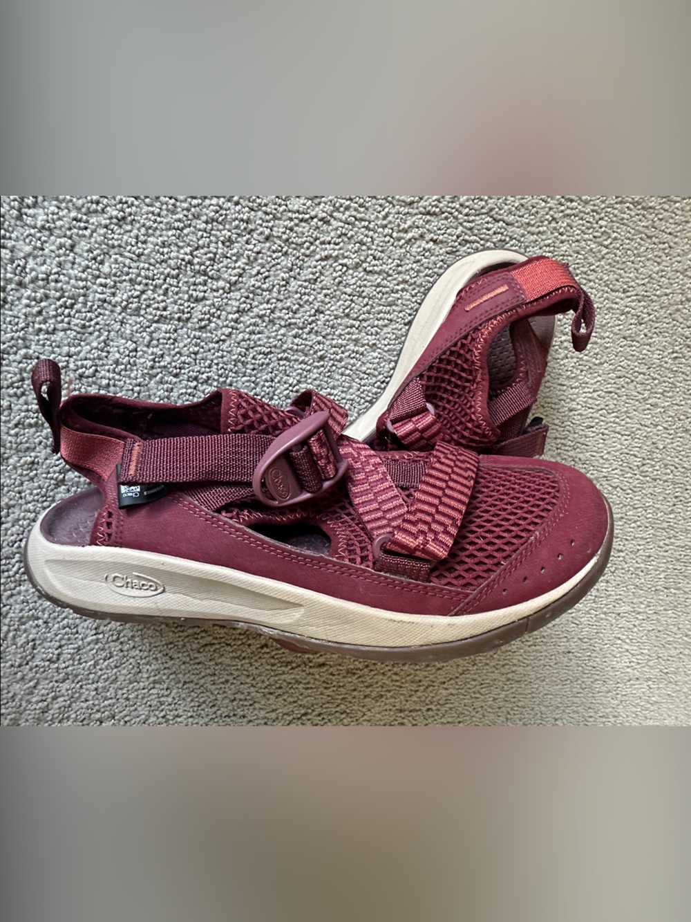 Chaco Women's Burgundy Mesh Sport Sandals